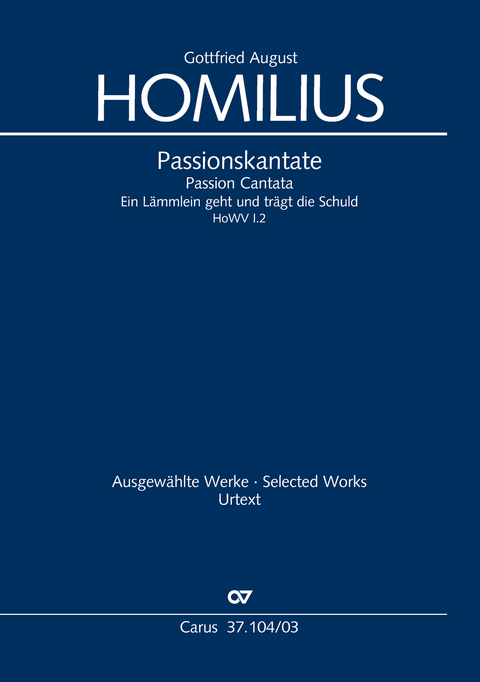 Passionskantate (Klavierauszug) - Gottfried August Homilius