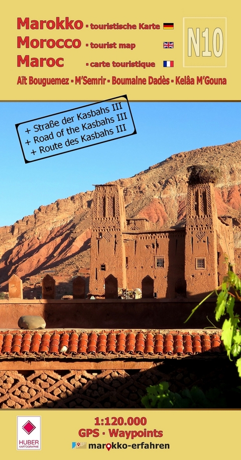 N10: A&iuml;t Bouguemez - M&rsquo;Semrir - Boumalne Dad&egrave;s - Kel&acirc;a M&rsquo;Gouna + Stra&szlig;e der Kasbahs III + GPS-Waypoints - A. + B. Conrad