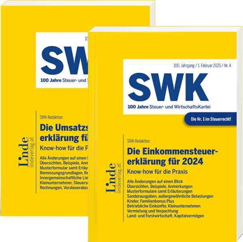 Die Steuererkl&auml;rungen f&uuml;r 2024 - Band 1 + 2 - Stefan Menhofer