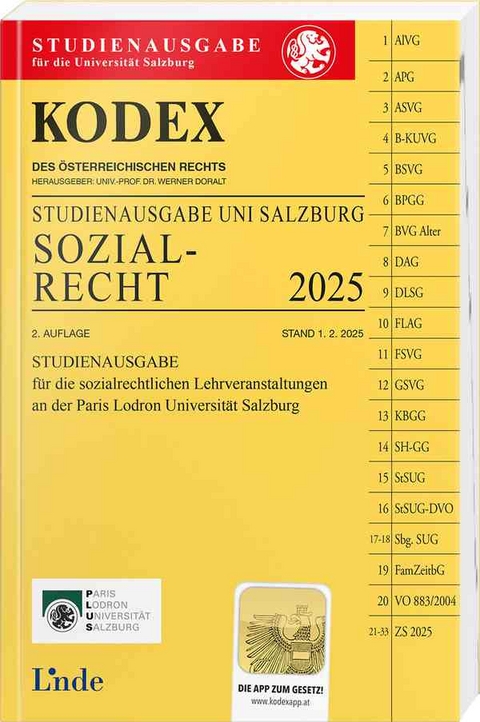 KODEX Studienausgabe Sozialrecht Salzburg 2025 - 