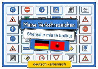 Meine Verkehrszeichen deutsch - albanisch