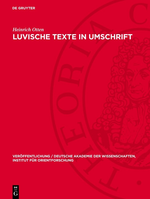 Luvische Texte in Umschrift - Heinrich Otten