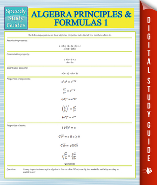 Algebra Principles And Formulas 1 (Speedy Study Guides)