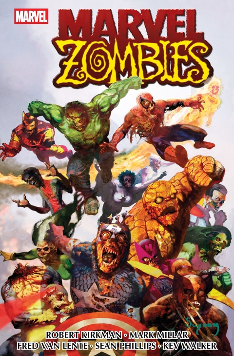 Marvel Zombies Collection - Robert Kirkman, Sean Phillips, Jason Shawn Alexander, Wellinton Alves, Ramon Bachs, Fernando Blanco, Mitch Breitweiser, Reilly Brown, Frank Brunner, Adam DeKraker, Rob Di Salvo, Nick Dragotta, Richard Elson, Seth Grahame-Smith, Reginald Hudlin, Michael W. Kaluta,  KANO, Karl Kesel, Greg Land, Jonathan Maberry, Frank Marraffino, Mark Millar, Andrea Mutti, Todd Nauck, Francis Portela, Felix Ruiz, Carlo Soriano, Joe Suitor, Fred Van Lente, Kev Walker, David Wellington