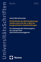 Die Reichweite des Wertverw&auml;sserungsschutzes nach &sect; 255 Abs. 4 AktG bei bezugsrechtslosen Kapitalerh&ouml;hungen - Jasmin Atta-Schumacher
