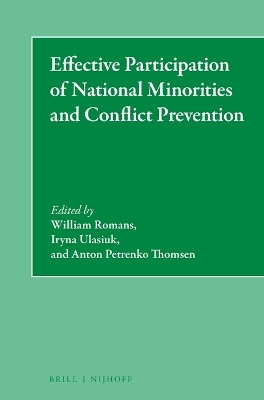 Effective Participation of National Minorities and Conflict Prevention - 