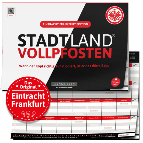 DENKRIESEN - STADT LAND VOLLPFOSTEN® - Eintracht Frankfurt EDITION - "Wenn der Kopf richtig funktioniert, ist er das dritte Bein." - A4 - Denis Görz, Ricardo Barreto