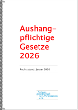 Aushangpflichtige Gesetze 2025