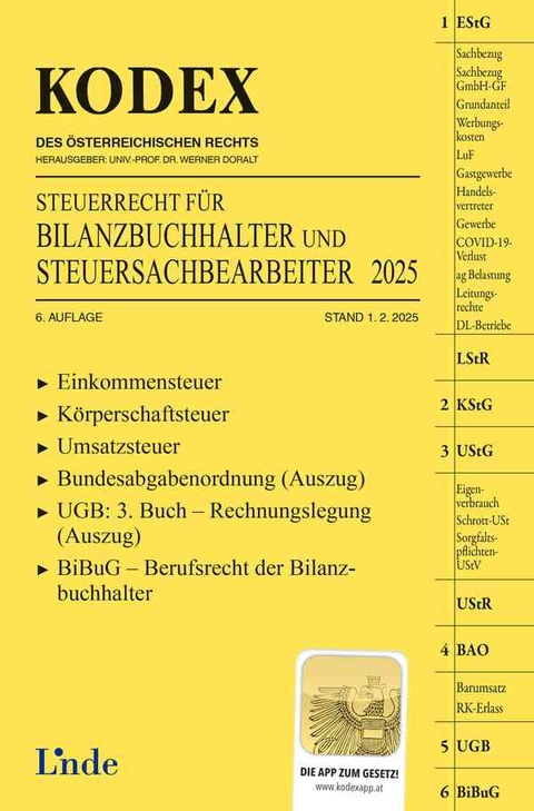 KODEX Steuerrecht f&uuml;r Bilanzbuchhalter und Steuersachbearbeiter 2025 - Klaus Hilber