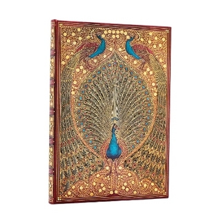 Hafiz’s Peacocks (Sangorski & Sutcliffe) Midi Unlined Hardcover Journal (Elastic Band Closure)