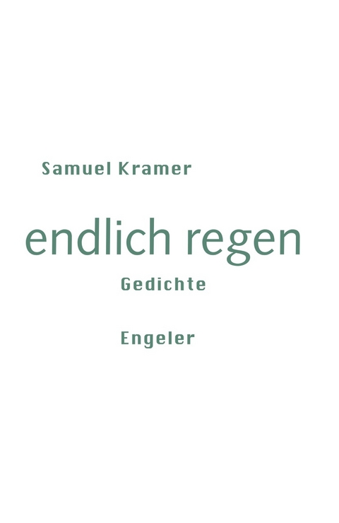 endlich regen - Samuel Kramer