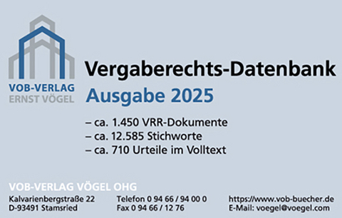Vergaberechts-Datenbank 1998–2024 - Andreas Demharter, Tilman Class, Hans-Peter Burchardt