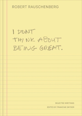 I Don't Think About Being Great