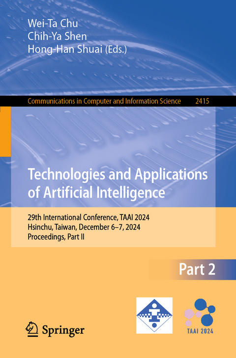 Technologies and Applications of Artificial Intelligence - 