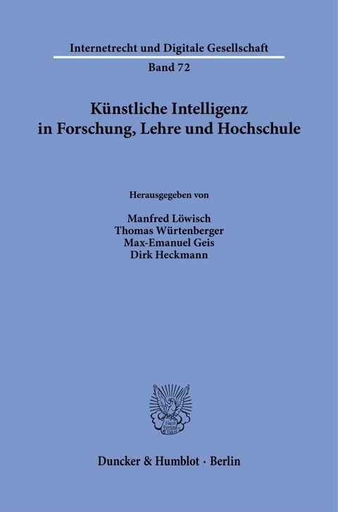Künstliche Intelligenz in Forschung, Lehre und Hochschule - 