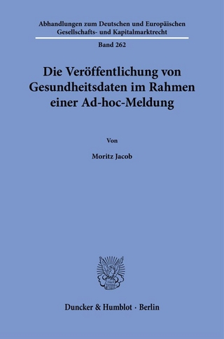 Die Veröffentlichung von Gesundheitsdaten im Rahmen einer Ad-hoc-Meldung