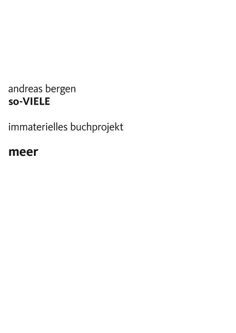 so viele Heft 105 2024 - Andreas Bergen