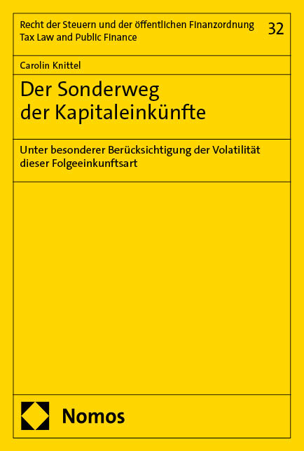 Der Sonderweg der Kapitaleink&uuml;nfte - Carolin Knittel