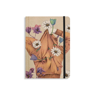 matabooks – Nachhaltiges A5 Notizbuch/Tagebuch/Bullet Journal/Schreibheft/Notebook aus Süßgraspapier – Nari Farbe: Apricot Orange (liniert)