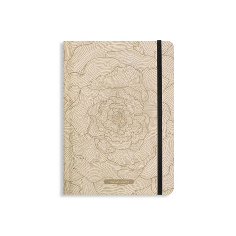 matabooks &ndash; Nachhaltiges A5 Notizbuch/Tagebuch/Bullet Journal/Schreibheft/Notebook aus S&uuml;&szlig;graspapier &ndash; Nari Farbe: Rose Gold (liniert)