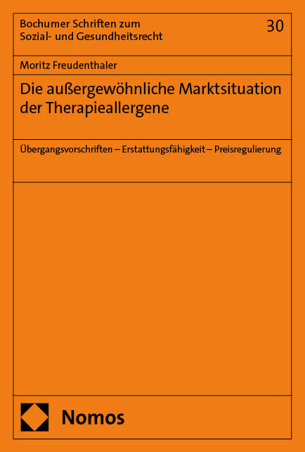 Die außergewöhnliche Marktsituation der Therapieallergene - Moritz Freudenthaler