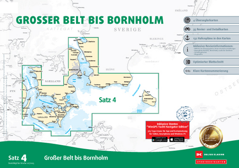 Sportbootkarten Satz 4: Gro&szlig;er Belt bis Bornholm (Ausgabe 2025)