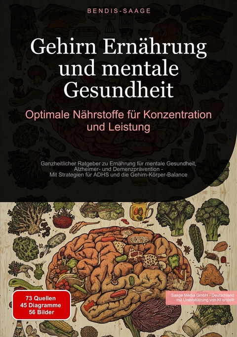 Gehirn Ern&auml;hrung und mentale Gesundheit: Optimale N&auml;hrstoffe f&uuml;r Konzentration und Leistung - Bendis A. I. Saage - Deutschland