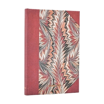 2026 Rubedo (Cockerell Marbled Paper) Mini 18-month Horizontal Hardcover Flexi Dayplanner 2025-2026 (Elastic Band Closure) -  Paperblanks