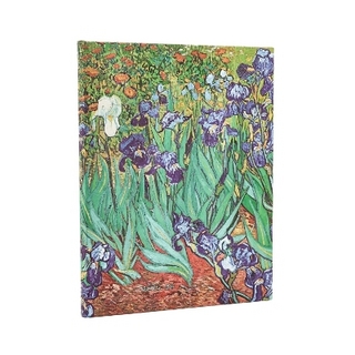 2026 Van Gogh's Irises Ultra 18-month Vertical Hardcover Flexi Dayplanner 2025-2026 (Elastic Band Closure)