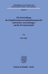 Die Entwicklung des Entgelttransparenzauskunftsanspruchs und dessen Auswirkungen auf die Privatwirtschaft - Saša Gigic