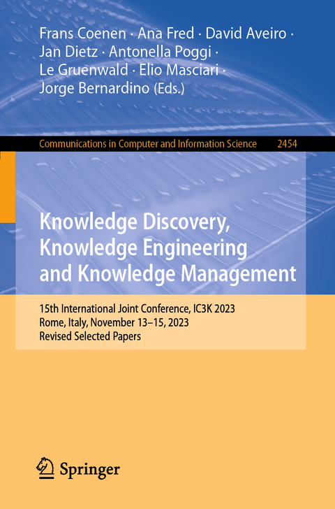 Knowledge Discovery, Knowledge Engineering and Knowledge Management - 