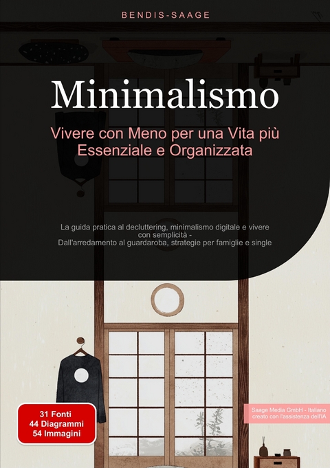 Minimalismo: Vivere con Meno per una Vita più Essenziale e Organizzata - Bendis A. I. Saage - Italiano