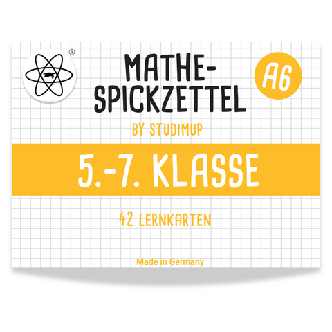Mathe Spickzettel A6 Pro: Lernkarten für die 5.-7. Klasse - Maximilian Josch