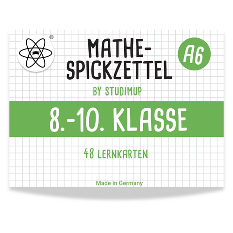 Mathe Spickzettel A6 Pro: Lernkarten für die 8.-10. Klasse - Maximilian Josch
