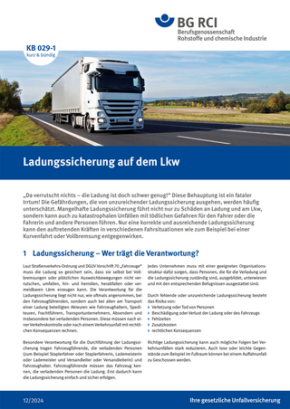 KB 029-1 Ladungssicherung auf dem LKW
