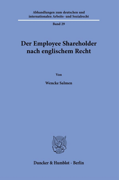 Der Employee Shareholder nach englischem Recht - Wencke Salmen
