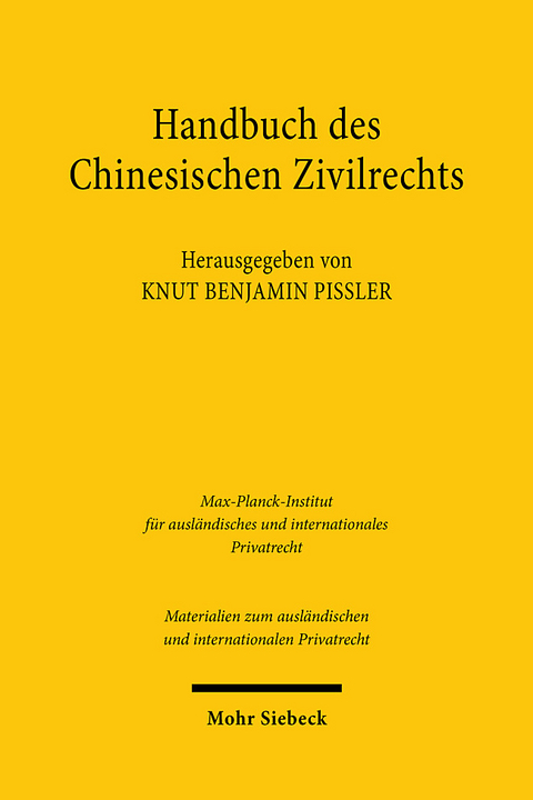 Handbuch des chinesischen Zivilrechts - 