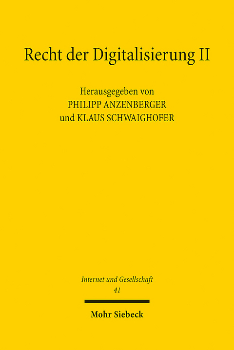 Recht der Digitalisierung II - 