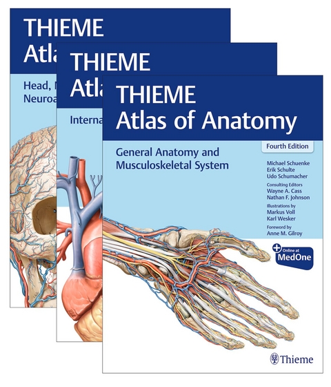 THIEME Atlas of Anatomy, Three Volume Set, Fourth Edition - Michael Schünke, Erik Schulte, Udo Schumacher