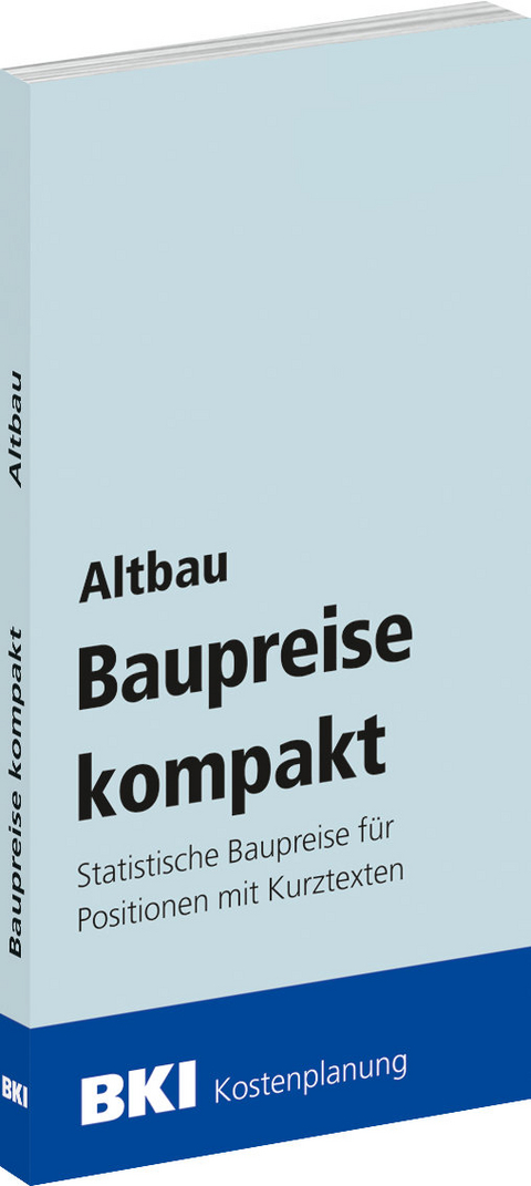 BKI Baupreise kompakt Altbau 2026 - 