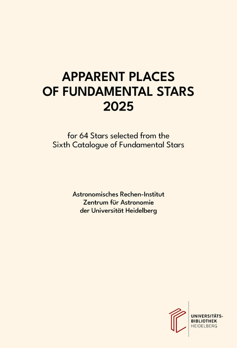 Apparent Places of Fundamental Stars ... / Apparent Places of Fundamental Stars 2025