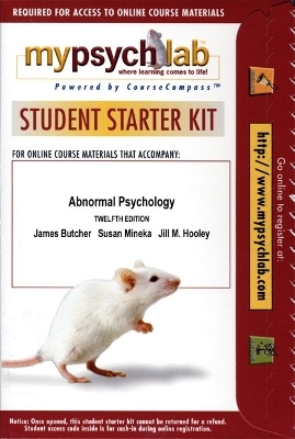 MyLab Psychology  -- Standalone Access Card - James N. Butcher, Susan M Mineka, Jill M. Hooley