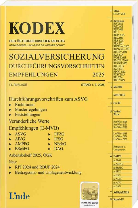 KODEX Sozialversicherung 2025, Band III - Herta Baumann, Veronika Jakobs