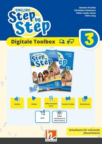 ENGLISH Step by Step 3 (Lehrplan 2023) | Digitale Toolbox SL - Herbert Puchta, Christian Holzmann, Peter Lewis-Jones, Chris Jory