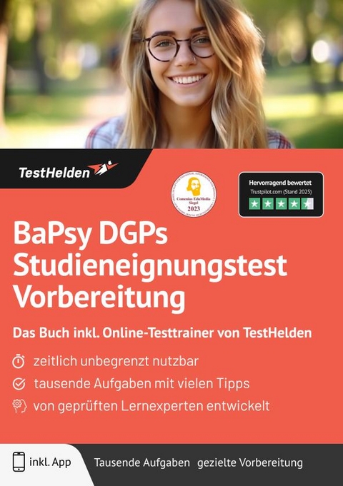 BaPsy DGPs Studieneignungstest Vorbereitung: Das Buch inkl. Online-Testtrainer von TestHelden | - Tom Wenk