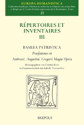 Basilea Patristica. Praefationes in Ambrosii, Augustini, Gregorii Magni Opera