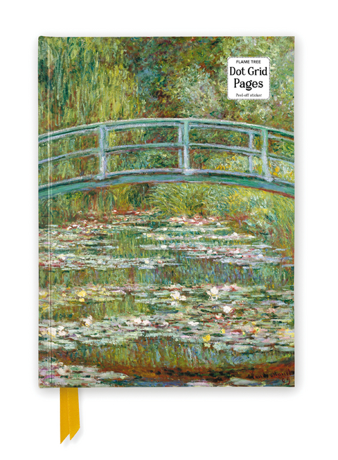 Claude Monet: Bridge over a Pond of Water Lilies (Foiled Dot Grid Journal) - 