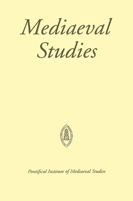Mediaeval Studies 81 (2019, Publ. 2020) -  Brepols Publishers
