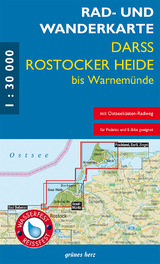 Rad- und Wanderkarte Darß, Rostocker Heide bis Warnemünde - 