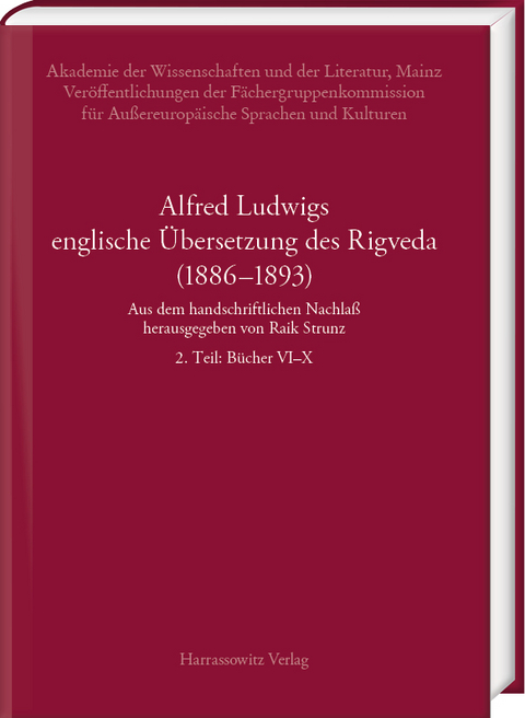 Alfred Ludwigs englische &Uuml;bersetzung des Rigveda (1886&ndash;1893) - 